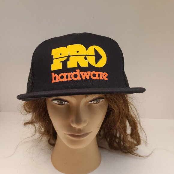 Vintage Pro Hardware Mesh Trucker Snapback Hat - Picture 1 of 7